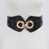 Faux Croc Wide Stretch Belt – Croc-Textured Front