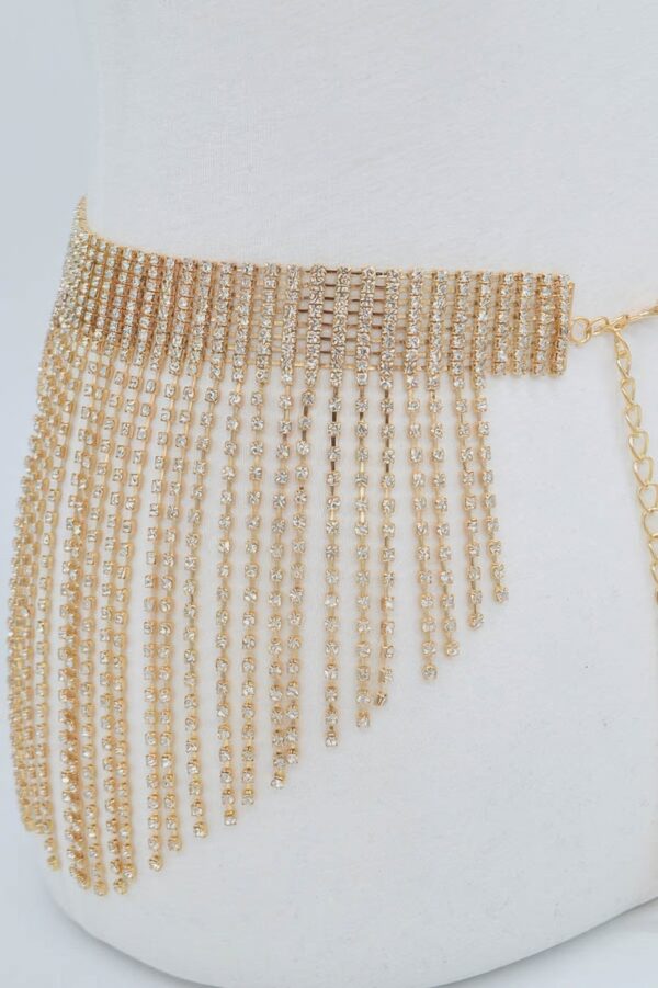 Rhinestone Multi-Layer Drop Belt – Draped Crystal Chain