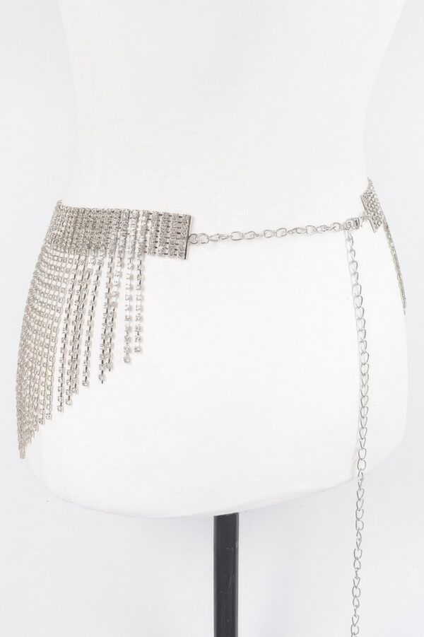 Rhinestone Multi-Layer Drop Belt – Draped Crystal Chain