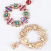 Multi Rhinestone Round Statement Earrings