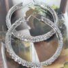Rhinestone Hoop Earrings – Multicolor 60mm