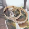 Rhinestone Hoop Earrings – Multicolor 60mm
