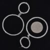 Double Circle Rhinestone Drop Earrings