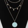 Multi-Stone Pendant Necklace with Polished Chain