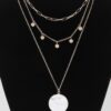Multi-Stone Pendant Necklace with Polished Chain