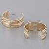 Hoop Earrings with Layered Line Texture – Mini Polished Hoops