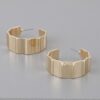 Ribbed Oversized Metal Hoop Earrings