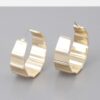 Ribbed Oversized Metal Hoop Earrings