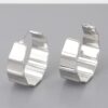 Ribbed Oversized Metal Hoop Earrings