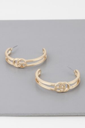 Classic CG Round Hoop Earrings – Polished 1.6 x 1.6″