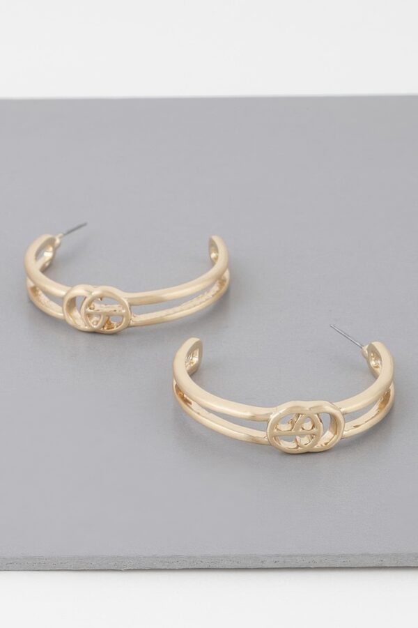 Classic CG Round Hoop Earrings – Polished 1.6 x 1.6″