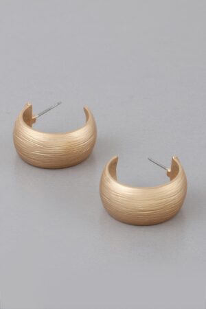Scraped Bulky Hoop Earrings – Chunky Textured Hoops