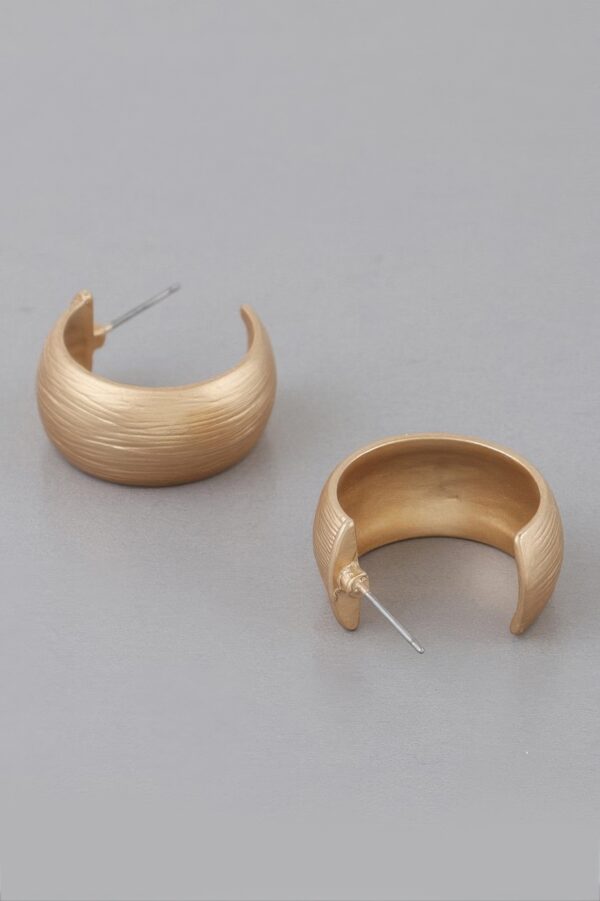 Scraped Bulky Hoop Earrings – Chunky Textured Hoops