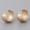 Scraped Bulky Hoop Earrings – Chunky Textured Hoops