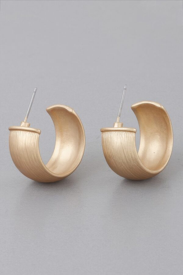 Scraped Bulky Hoop Earrings – Chunky Textured Hoops
