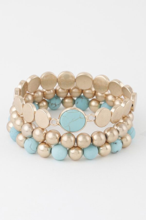 Multi-Stone Beaded Bracelet – Stretch Multi-Color