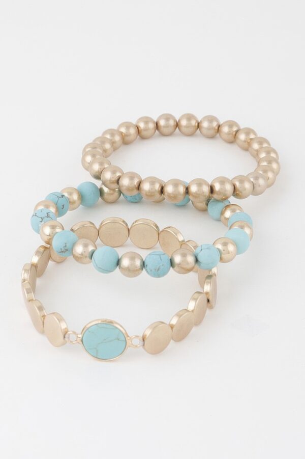 Multi-Stone Beaded Bracelet – Stretch Multi-Color