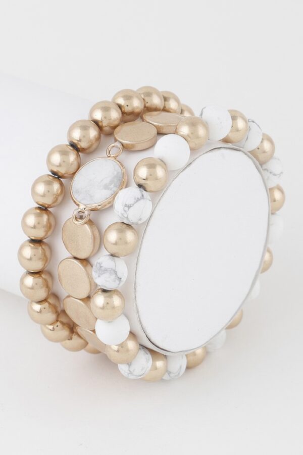 Multi-Stone Beaded Bracelet – Stretch Multi-Color