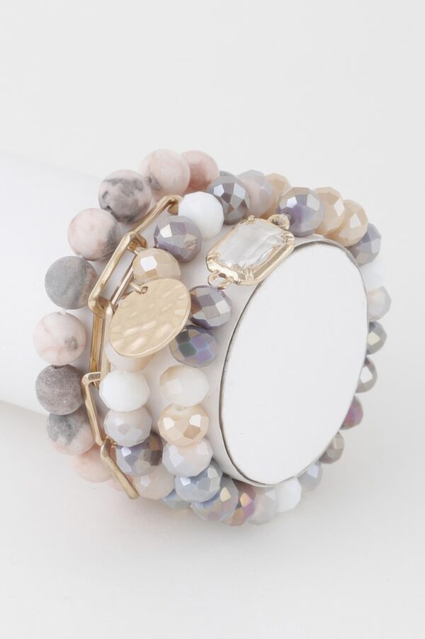 Multistone Crystal Stretch Bracelet – Light-Reflective Beads