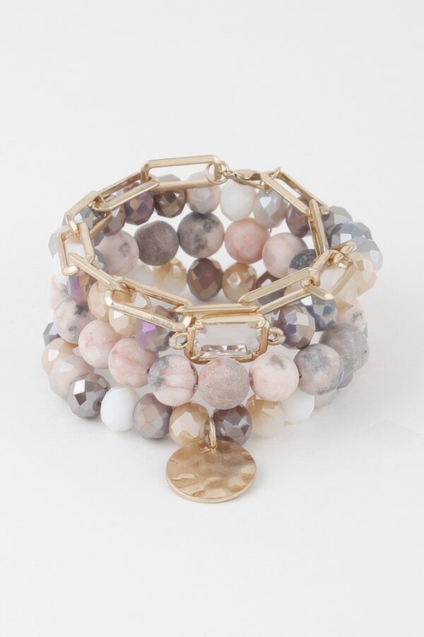 Multistone Crystal Stretch Bracelet – Light-Reflective Beads