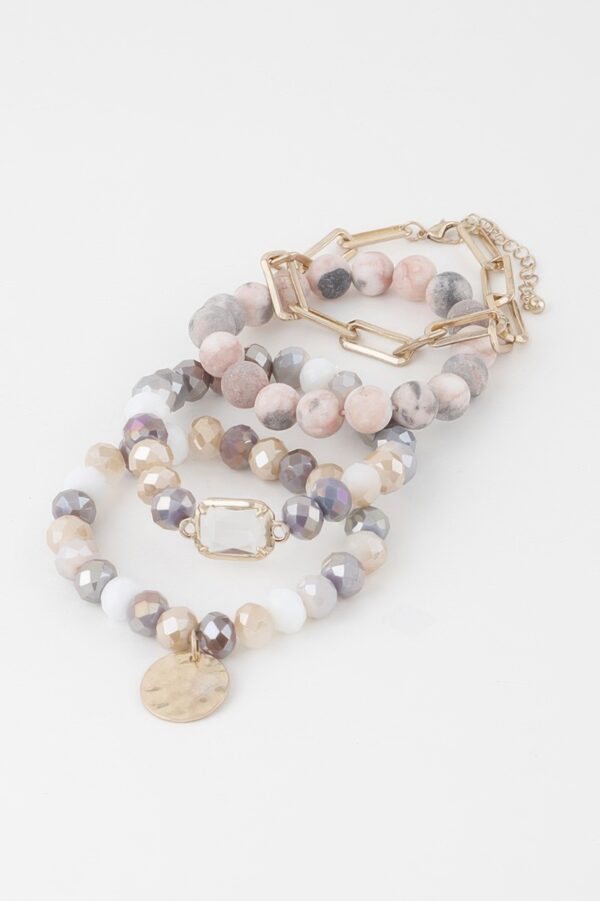 Multistone Crystal Stretch Bracelet – Light-Reflective Beads
