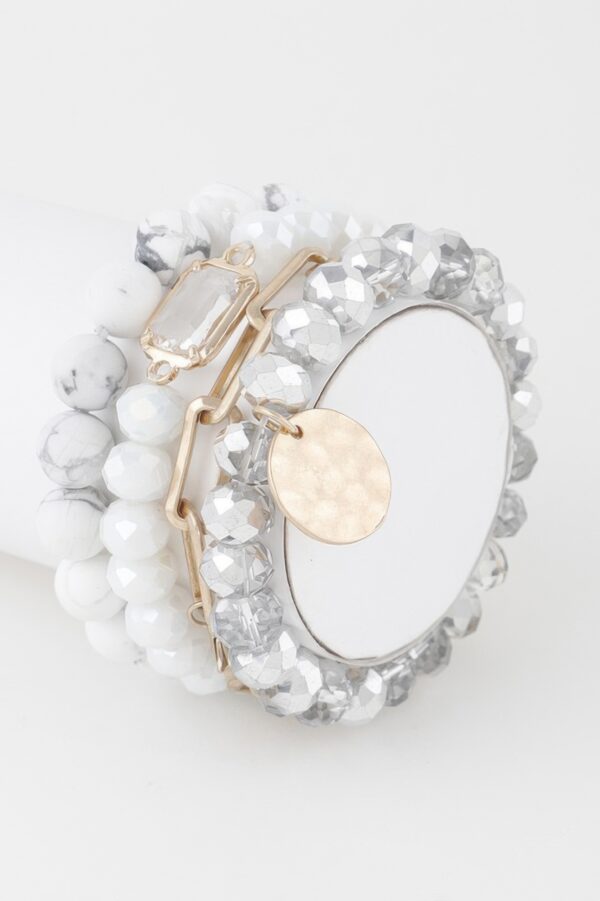 Multistone Crystal Stretch Bracelet – Light-Reflective Beads