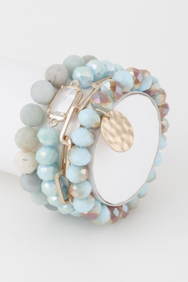 Multistone Crystal Stretch Bracelet – Light-Reflective Beads
