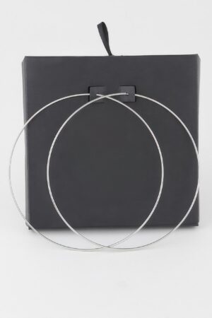 Wide Metal Hoop Earrings – Oversized Polished Hoops