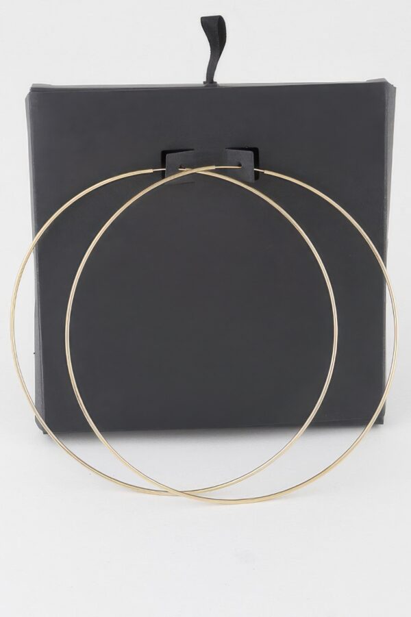 Wide Metal Hoop Earrings – Oversized Polished Hoops