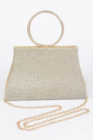 Rhinestone Top-Handle Mini Evening Handbag