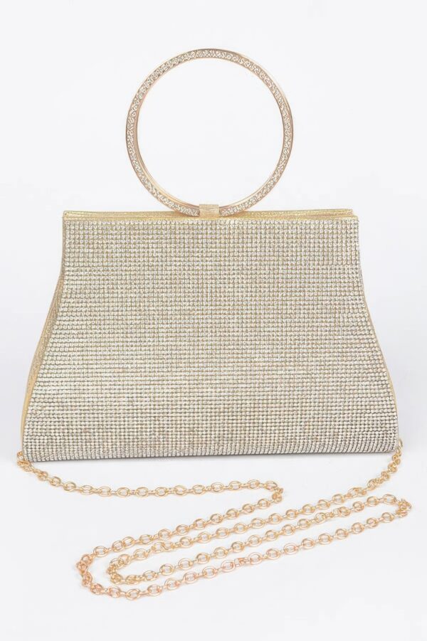 Rhinestone Top-Handle Mini Evening Handbag