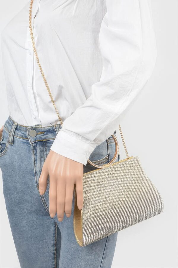 Rhinestone Top-Handle Mini Evening Handbag