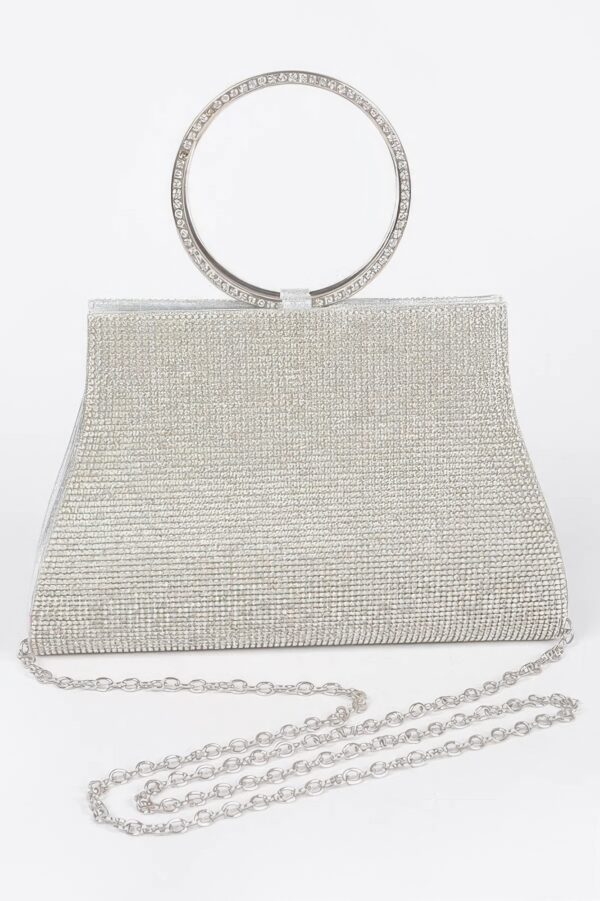 Rhinestone Top-Handle Mini Evening Handbag