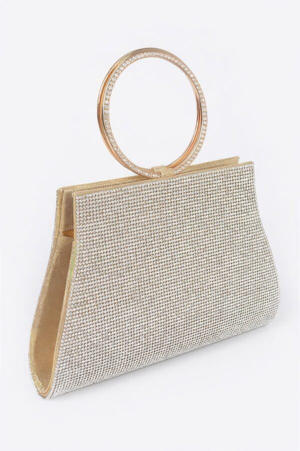 Rhinestone Top-Handle Mini Evening Handbag