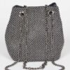 Rhinestone Bucket Bag with Chunky Chain Strap