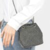 Rhinestone Bucket Bag with Chunky Chain Strap