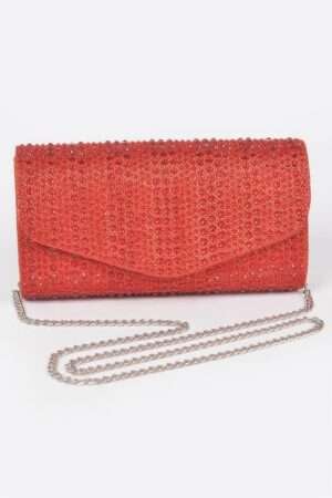 Rhinestone Hotfix Party Clutch – Structured Sparkle