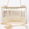 Metallic Top Handle Crossbody Bag – Structured Mini