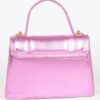Metallic Top Handle Crossbody Bag – Structured Mini