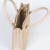 Vegan Faux Straw Mini Tote – Structured Top-Handle