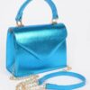 Metallic Top Handle Clutch – Sculptural Evening Bag