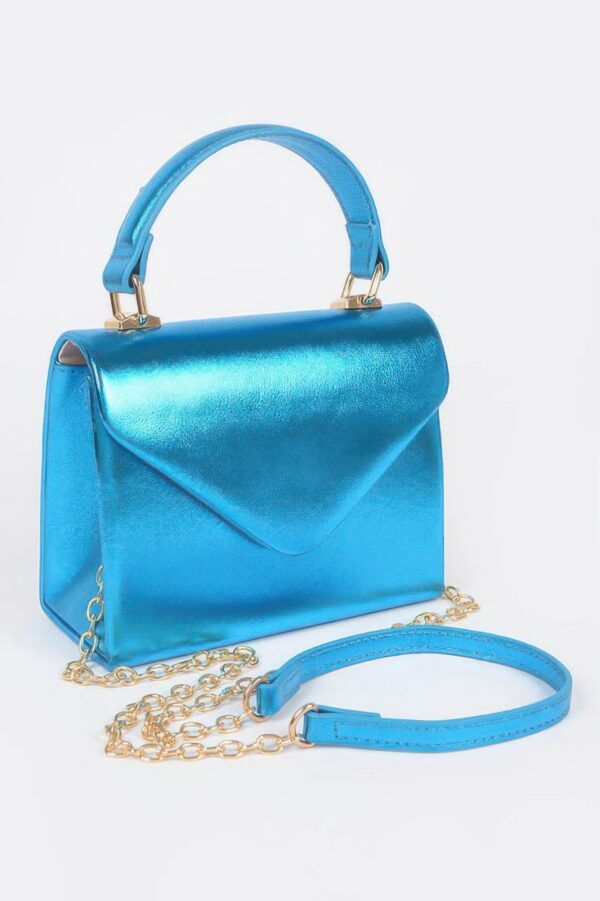 Metallic Top Handle Clutch – Sculptural Evening Bag