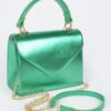 Metallic Top Handle Clutch – Sculptural Evening Bag