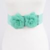 Floral Buckle Elastic Waist Belt