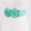 Floral Buckle Elastic Waist Belt