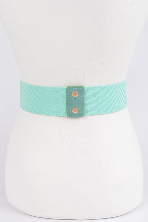 Floral Buckle Elastic Waist Belt