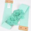 Floral Buckle Elastic Waist Belt