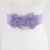 Floral Buckle Elastic Waist Belt