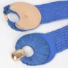 Faux Straw Two-Buckle Elastic Waist Belt