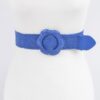 Faux Straw Elastic Waist Belt – Neutral Straw Finish